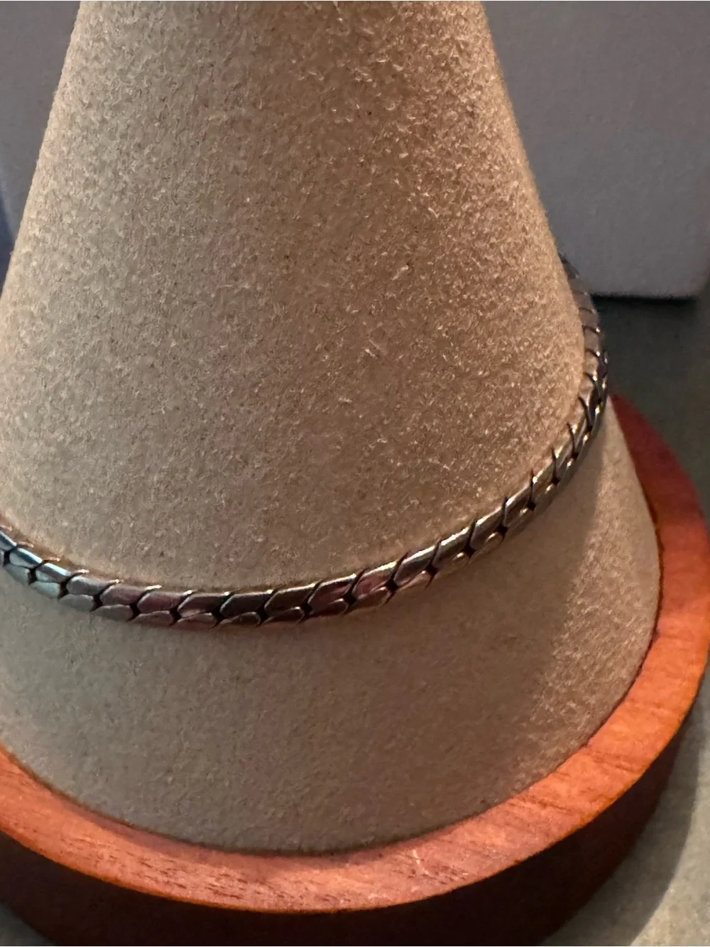Silver Tone Braided Link Bracelet - Silver